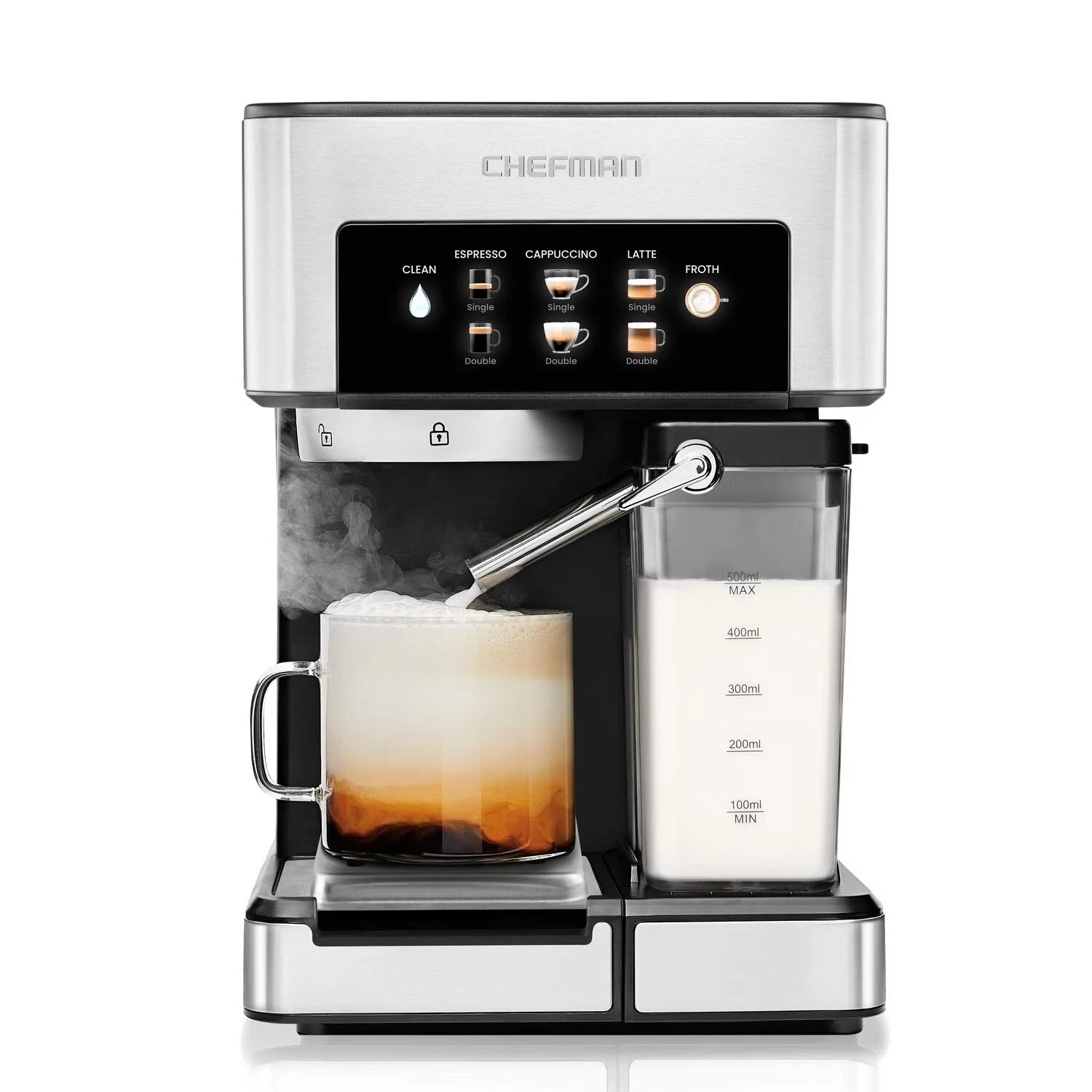 Chefman Barista Pro Espresso Machine Full Color Touchscreen, RJ54-V2-CA 6in1 Mac