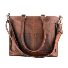 Women's Crossbody Genuine Leather Shoulder Purse Business Tote Everyday Handbag