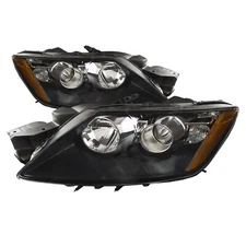 Headlight Set For 2012 Mazda CX-7 Halogen Black Housing Performance Lens