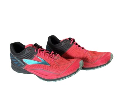 Brooks Mazama Trail Running Shoes Womens 10.5B Pink Blue Lightweight Racer