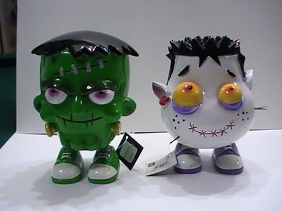NEW Money Monster Piggy Banks 6'' Tall feet on springs hard plastic