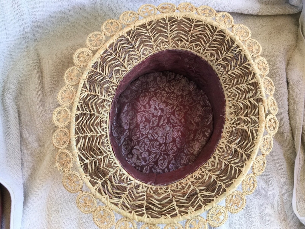 Hat pine needle craft hand made | eBay display picture 1