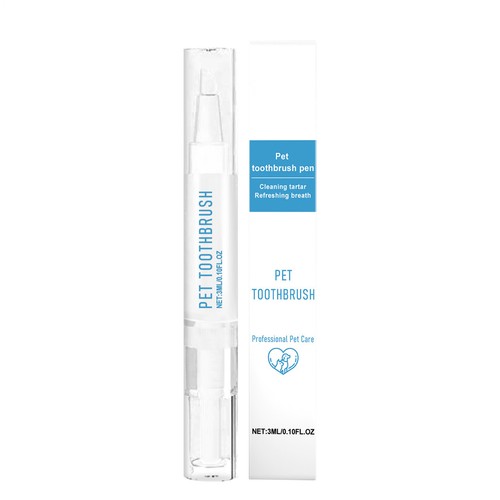 Pet Toothbrush Pen, Dog Teeth Cleaning Pen, Cat/Dog Tartar Remover for Teeth