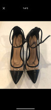 Chinese Laundry Gabrianna Clear/Blk Heels Size 7