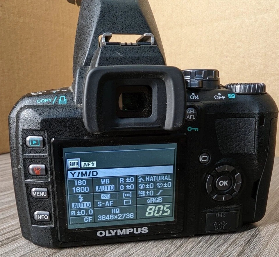 Cámara digital Olympus EVOLT E-410 10,0 MP 4/3 DSLR con tarjeta CF de 2 GB Foto 2 de 4