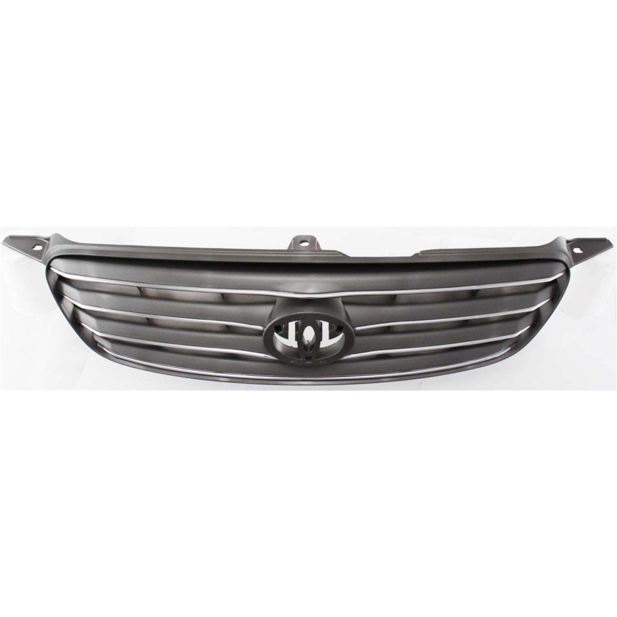 Front Grille Assembly With Chrome Trim For 2003-2004 Toyota Corolla | Part #TO1200244, Gray
