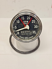 Nos Stewart Warner 3500 Rpm Tach Vintage 6 Volt Tested Engine Hours 760 Nice