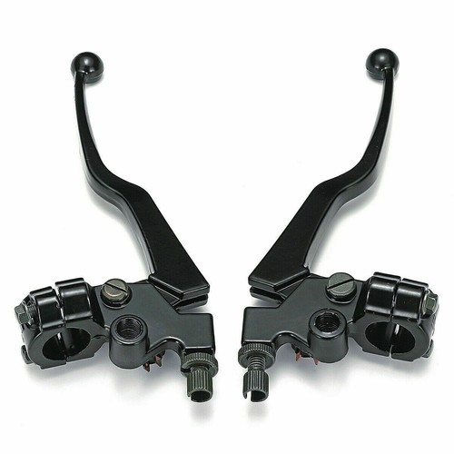 Pair Black Aluminum Motorcycle Brake & Clutch Lever For Honda CG 125 Cable Front - Picture 4 of 7