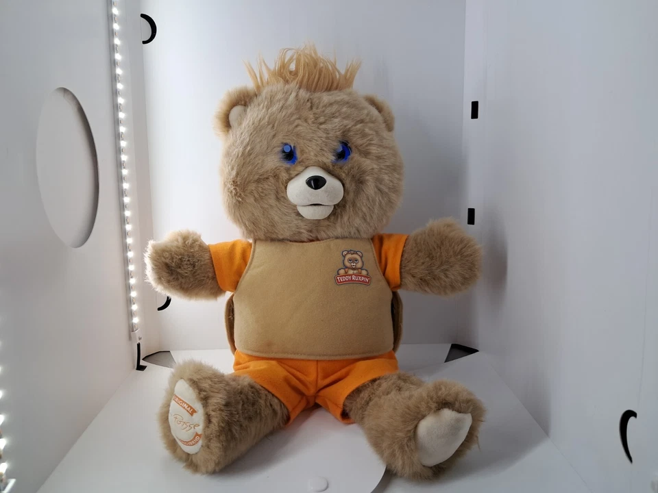 Oso de narración animado Teddy Ruxpin 2017 Bluetooth LCD ojos probado funciona Foto 2 de 4