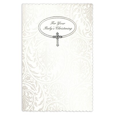 Nice BABY'S CHRISTENING Card, God Bless Family by American Greetings + Envelope