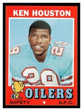1971 TOPPS KEN HOUSTON #113 ROOKIE CARD HOF HOUSTON OILERS HIGH GRADE BEAUTIFUL. rookie card picture