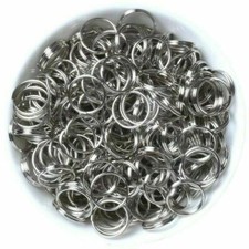 STAINLESS STEEL Strong 10mm or 15mm Keyring Split Rings Key Chain Links Jump DIY