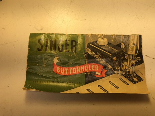 Vintage Singer Buttonholer attachment 160506 with templates, Manual, Case 1948 - Picture 3 of 8
