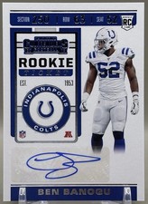 2019 Panini Contenders #222 Ben Banogu Rookie Auto - Indianapolis Colts