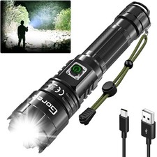 Goreit Flashlights High Lumens Rechargeable, 2000 Lumen XHP70.2 LED Flashligh...