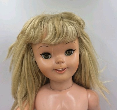 Pollyanna Doll 60s Vtg 30'' Uneeda Walt Disney Production Lg Sleeping Eyes Marked