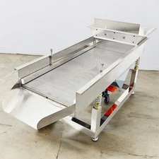 One Layer Two Motor Straight Vibrating Sieve Screen Shaker Sifter 1mm Screen