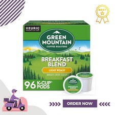 Green Mountain Breakfast Blend Coffee K-Cup Pods, Light Roast, 96/Carton - HOT