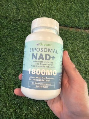 inGreens Liposomal NAD+ 1800MG 180 Softgels Nicotinamide Riboside Dietary