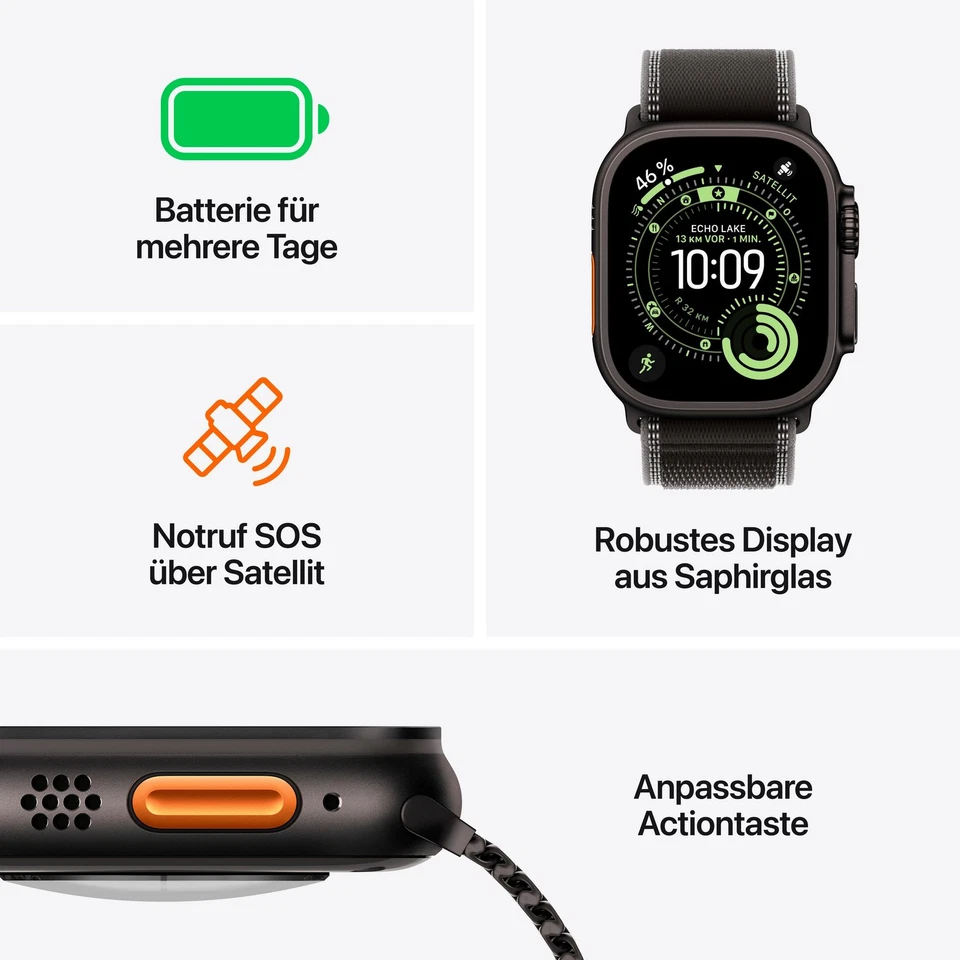 Apple Watch Ultra 3 5G 49 mm Natur Alpine Loop M NEU & OVP - Differenzbesteuert - Bild 3 von 4