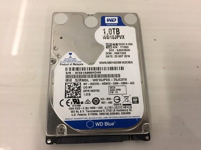 WD Blue 1TB 2.5'' SATA 5400 RPM Internal Laptop Hard Drive WD10JPVX DP/N 0K8Y8C