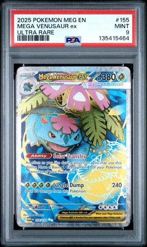 2025 POKEMON MEG EN-MEGA EVOLUTION ULTRA RARE #155 MEGA VENUSAUR EX PSA 9