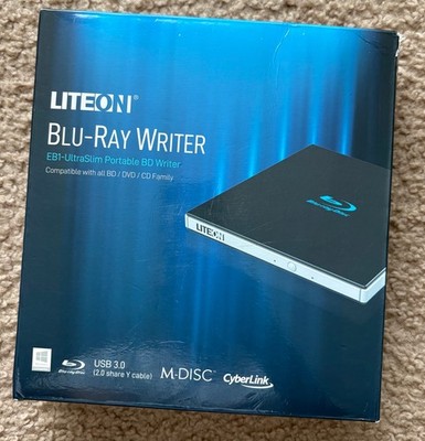 Lite On EB1 Blu-ray Writer Burner Ultra Slim Compatible w/ BD DVD CD Family New