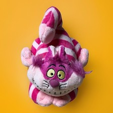Disney Cheshire Cat Plush Alice Wonderland Pink Striped New With Tags 7  