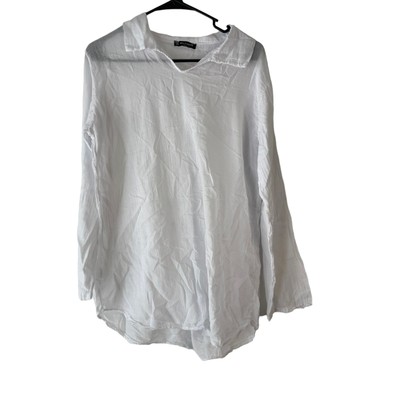 Bella Amore Made In Italy Women's One Size Sheer Cotton Light Weight Tunic Top