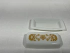 Vtg 1970s Pyrex Butter Dish with Lid Butterfly Gold  EXCELLENT CONDITION