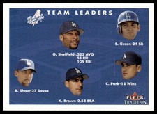 2001 Fleer Tradition Gary Sheffield/Shawn Green/Chan Ho Park/Kevin Brown/Jeff