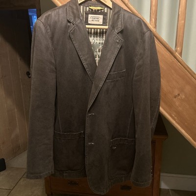 CAMEL ACTIVE Men Blazer Jacket Size GR 52 UK 44 46 Brown Cotton suede  effect UK