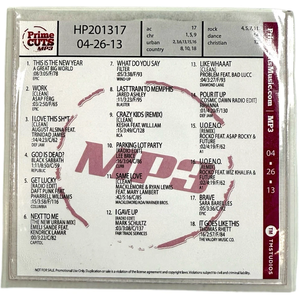 Prime Cuts Promo CD Ozzy Osbourne Black Sabbath God Is Dead Daft Punk Radio Rare Foto 2 de 4