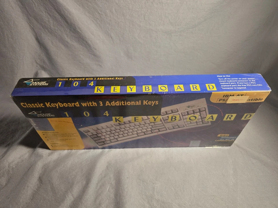 Vintage Mouse Systems Classic 104 keyboard, IMB AT, PS/2 Compatible NOS - Image 3 of 4