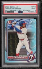2022 Bowman Prospects Sky Blue Border /499 Yhoswar Garcia #BP-90 PSA 9 MINT br7