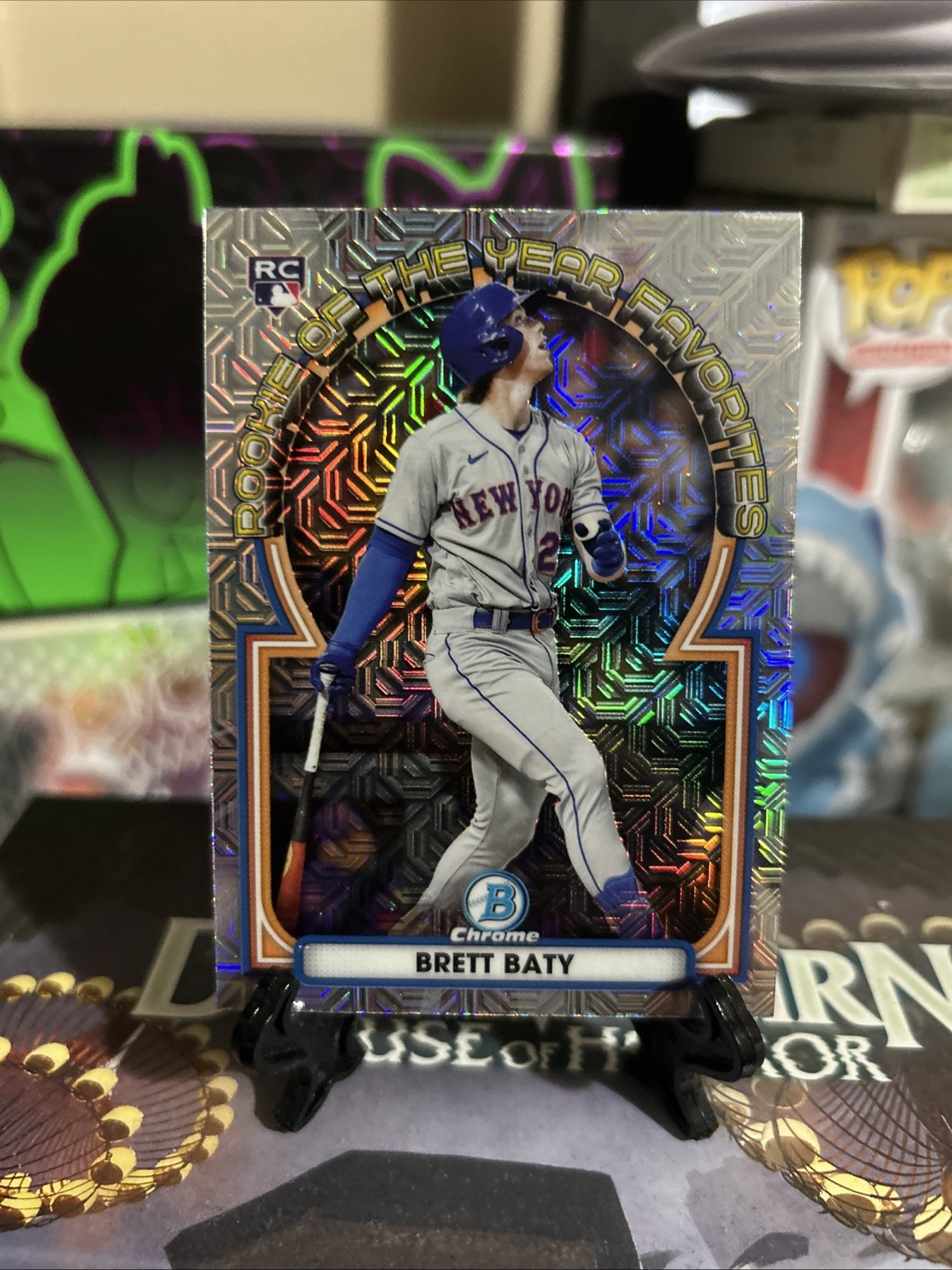 2023 Bowman - Rookie of the Year Favorites Brett Baty #ROYF-3 Mojo Refractor...