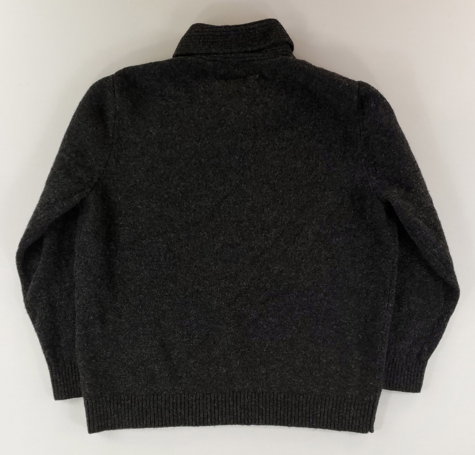 Pendleton Sweater Washable Wool Shawl Collar Gray… - image 3