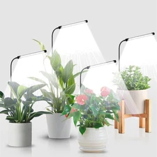 360° Rotating Plant Light - 4 Pack Dimmable LED with Remote for Home Gardening