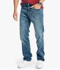 NAUTICA Comfy Original Relaxed Stretch Denim Jeans Oceanwash 42W 34L RRP $145