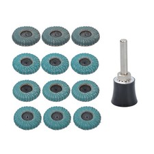 12Pcs 2 Inch Mixed Curved Roll Lock Quick Change Sanding Discs 1 Pcs 1/4" Holder