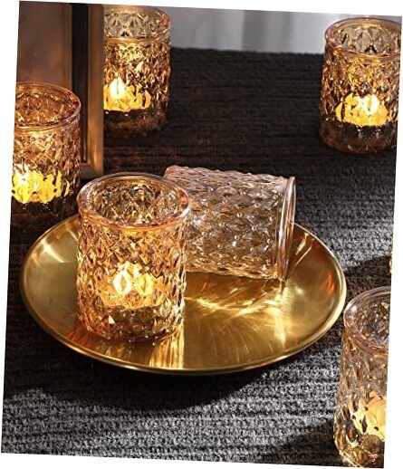 36pcs Gold Glass Tealight Candle Holders for Diwali Decorations
