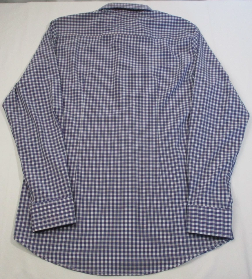 Mizzen Main Shirt Mens Large Trim Fit Multi Leeward Dress Performance Preppy - Image 3 of 3