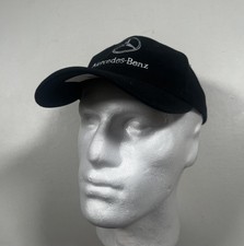 Mercedes-Benz Hat Cap Fitted Mens One Size Black Stretch Twill Baseball Car Logo