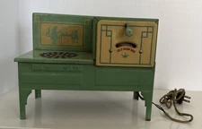 RARE VINTAGE 1930s Tin Litho Toy Electric Stove Oven Kitchen Easy Bake Oven
