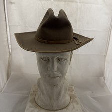 Vintage Stetson 6 7/8 Size Cowboy Hat Nutria Brown Tan Ranch Western San Angelo