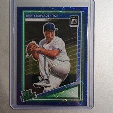 2025 Donruss Optic Trey Yesavage Blue Jays Blue Velocity Prizm 