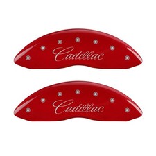Mgp 4-piece Caliper Covers For 2009-2019 Cadillac Cts Red Finish With Engraved