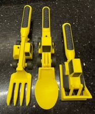 Set Of 3 Constructive Eating Utensils Plastic Construction Set Utensils
