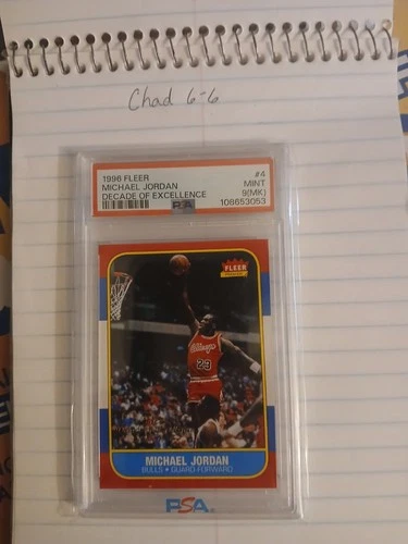 1996 Fleer Decade Of Excellence Michael Jordan #4 PSA 9!