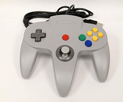 Nintendo N64 USB Controller Gray By Mars Devices Grey Gamepad